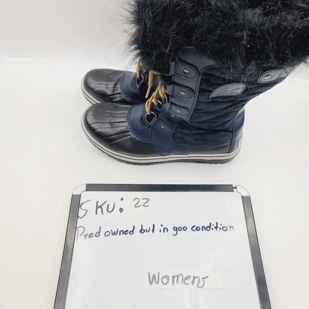 Sorel Women's Blue Black Tofino‎ II NL2584-464 Waterproof Winter Boots Size 8.5